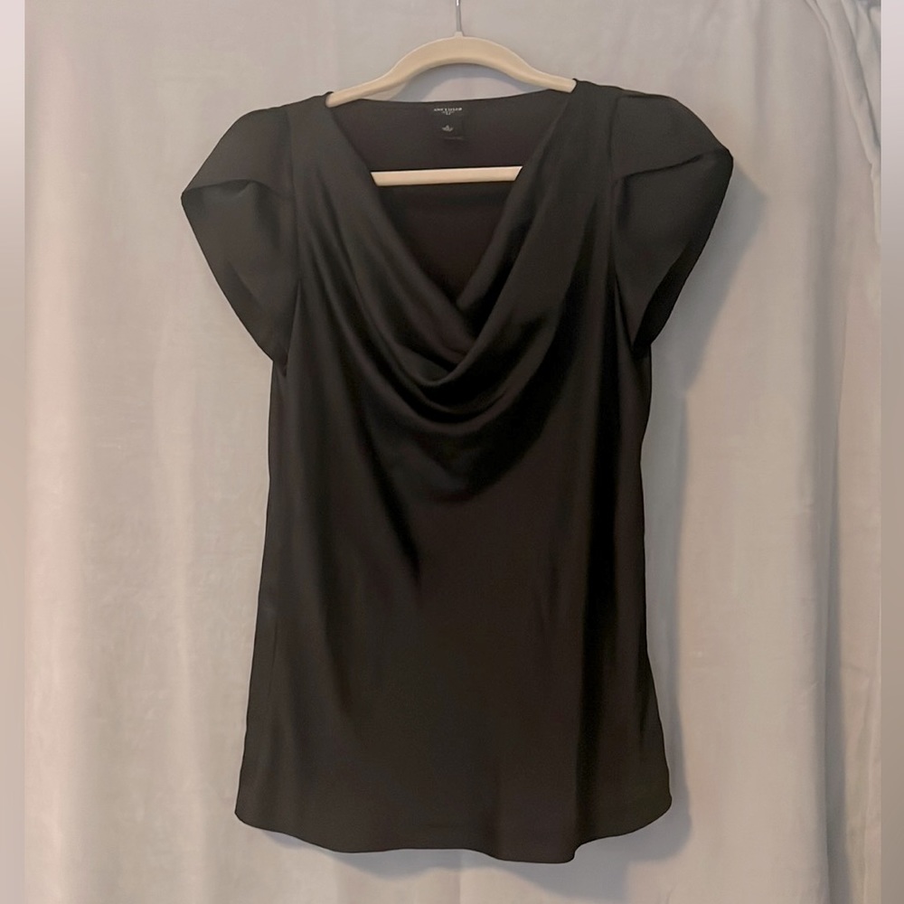 Beautiful Deep Maroon Ann Taylor Cap Sleeve Blouse - Size Small